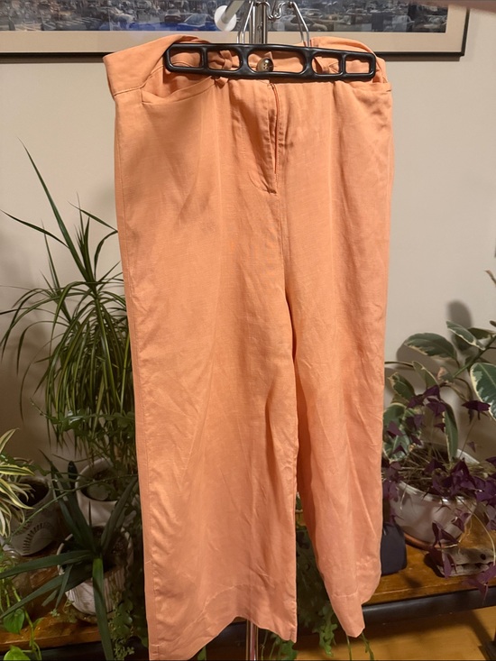 Lost april Pants - Women's Peach Wide-Leg Trousers - Casual Comfort